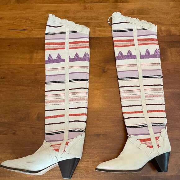 Isabel Marant Over The Knee (OTK) Southwestern Boots - Picture 1 of 7
